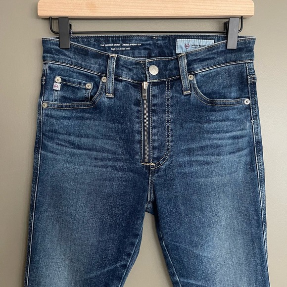 AG Adriano Goldschmied Farrah High Rise Ankle Jeans Size 26 Blue Stretch Denim - Picture 5 of 16